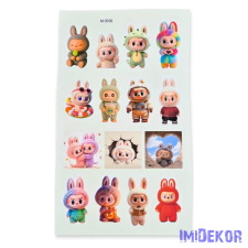  Matrica - Labubu 15db/lap dekorációs kellék