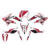  Matrica / matrica készlet Doppler fekete-piros-fehér Derbi Senda 2011-2017-hez