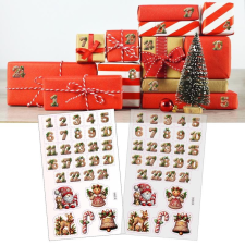  Matrica - Mézi adventi készülődés - fehér 29db/lap dekorációs kellék