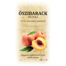 Matrica őszibarack pálinka 50db/csom információs címke