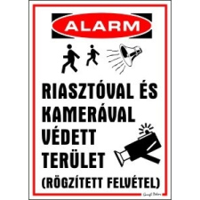 Matrica Riasztóval és kamerával védett… fehér "C" információs címke