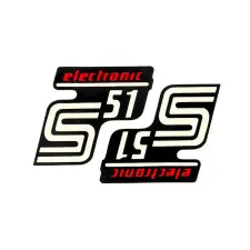  Matrica S51 Elektronik fekete-piros 2 db. Simson információs címke