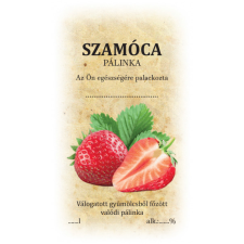  Matrica szamóca pálinka 50db/csom információs címke