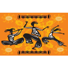  Matrica tapéta Aficani táncosok, grafika, absztrakt3, 200 x 150 cm tapéta, díszléc és más dekoráció