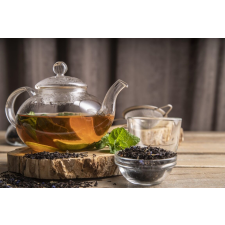  Matrica tapéta Összetétel54 Teáskanna teával, 250 x 200 cm tapéta, díszléc és más dekoráció