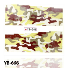 Matrica - Terep - zöld - YB-666 körömdíszítő