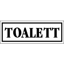 Matrica Toalett fehér "A" információs címke