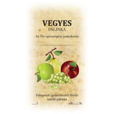 Matrica vegyes pálinka 50db/csom információs címke