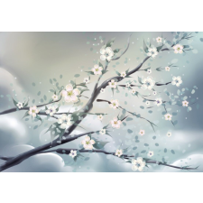  Matricás tapéta Cseresznyevirágok, Ázsiai művészet, 350 x 250 cm tapéta, díszléc és más dekoráció