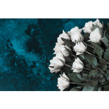  Matricás tapéta Flowers172 Fehér rózsák, 350 x 200 cm tapéta, díszléc és más dekoráció