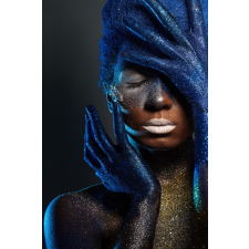  Matricás tapéta Portrait51 Kékre festett nő, 150 x 205 cm tapéta, díszléc és más dekoráció