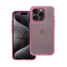 Matrix Apple iPhone 15 Pro hátlap tok kameravédő peremmel, rózsaszín tok és táska