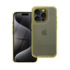 Matrix Apple iPhone 15 Pro Max hátlap tok kameravédő peremmel, sárga (5903396324253) tok és táska