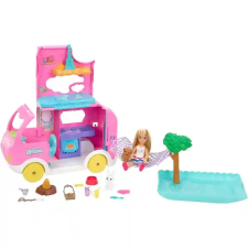 Mattel Barbie 2 az 1-ben szétnyitható lakóautó Chelsea babával barbie baba