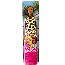 Mattel Barbie Chic sárga szívecskés ruhában barbie baba