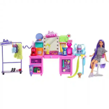 Mattel Barbie Extra extravagáns öltözőszoba babával és kiskutyával barbie baba