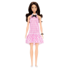 Mattel Barbie Fashionista Barátnők stílusos divatbaba - 65. évfordulós baba rózsaszín kockás ruhában