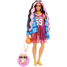 Mattel Barbie Fashionistas Extravagáns barna hajú baba kutyával (GRN27) barbie baba
