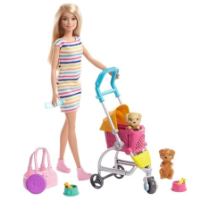 Mattel Barbie: Kölyök kutyus sétáltató játékszett baba
