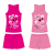 Mattel Barbie pamut nyári együttes - trikó-rövidnadrág szett - pink - 116