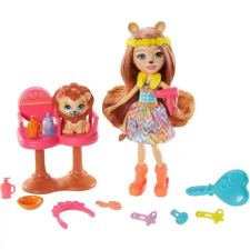Mattel Enchantimals fodrászat Lacey Lion babával és Manesy oroszlán figurával játékfigura