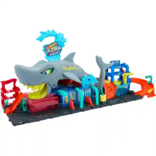 Mattel Hot Wheels cápás autómosó színváltós autóval autópálya és játékautó