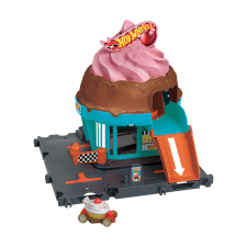 Mattel Hot Wheels Městská rallye zmrzlinárna autópálya és játékautó