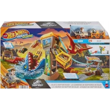 Mattel Hot Wheels Racers: Jurassic World pályaszett (HTP12) autópálya és játékautó