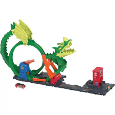 Mattel Hot Wheels sárkányhurok pályaszett tűzoltóautóval autópálya és játékautó