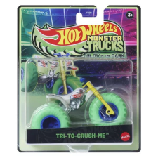 Mattel Hot Wheels: Sötétben világító Monster Truck - Tri-To-Crush-Me autópálya és játékautó