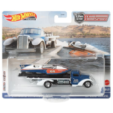 Mattel Hot Wheels Team Transport: HW Classic Hydroplane és Speed Waze autószállító kisautó autópálya és játékautó