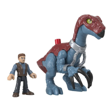 Mattel Imaginext Jurassic World 3 Therizinosaurus és Owen figura játékfigura