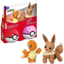 Mattel JCR81 MEGA Pokémon Pokélabda - Glumanda és Evoli 40 darabos Építőjáték barkácsolás, építés
