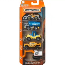 Mattel Matchbox kisautók 5 darabos szett - MBX Construction VII™ autópálya és játékautó