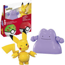 Mattel MEGA Pokémon Pokéball Szett - Pikachu és Ditto 42 darabos Építőjáték szett (JCT43) kreatív és készségfejlesztő