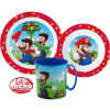 Mattel Super Mario étkészlet, micro műanyag szett 350 ml-es bögrével