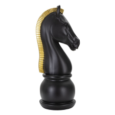 Mauro Ferretti Black and gold horse ø 18,5x50cm dekorációs kellék