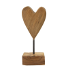 Mauro Ferretti Heart sculpture teak 10x10x25cm