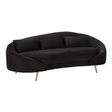 Mauro Ferretti Sofa 3 seaters oslo with cushions black 185x84x68cm bútor