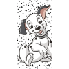 Max-F Disney 101 kiskutya White fürdőlepedő, strand törölköző 70x140cm