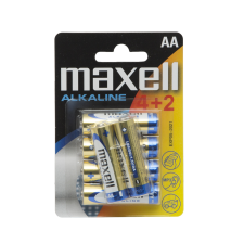 Maxell Ceruza elem 1,5V ? AA ? LR6 4+2 db/bliszter (Ceruza elem) műhely lámpa