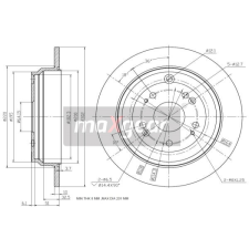 MAXGEAR Féktárcsa MAXGEAR 19-3339 féktárcsa