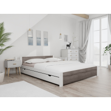 Maxi Drew IKAROS ágy 120 x 200 cm, fehér/trüffel tölgy Ágyrács: Ágyrács nélkül, Matrac: Somnia 17 cm matrac ágy és ágykellék