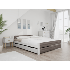 Maxi Drew IKAROS DOUBLE ágy 120 x 200 cm, fehér/trüffel tölgy Ágyrács: Ágyrács nélkül, Matrac: Coco Maxi 23 cm matrac ágy és ágykellék