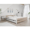 Maxi Drew IKAROS DOUBLE ágy 180 x 200 cm, fehér/sonoma tölgy Ágyrács: Ágyrács nélkül, Matrac: Matrac nélkül