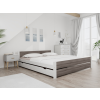 Maxi Drew IKAROS DOUBLE ágy 180 x 200 cm, fehér/trüffel tölgy Ágyrács: Lamellás ágyrács, Matrac: Deluxe 10 cm matrac