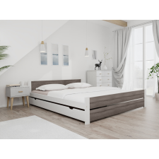 Maxi Drew IKAROS DOUBLE ágy 180 x 200 cm, fehér/trüffel tölgy Ágyrács: Lamellás ágyrács, Matrac: Deluxe 10 cm matrac ágy és ágykellék