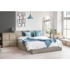 Maxi Drew SOFIA ágy 120 x 200 cm, sonoma tölgy Ágyrács: Ágyrács nélkül, Matrac: Deluxe 10 cm matrac ágy és ágykellék