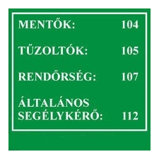 Maxima Mentők, tűzoltók, rendőrség értesítő, öntapadós matrica információs címke