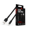 Maxlife USB - Lightning adat- és töltőkábel 1 m-es szövet vezetékkel - Maxlife MXUC-01 8-PIN USB Cable - 5V/2A - fekete (TF-0169) - Adatkábel
